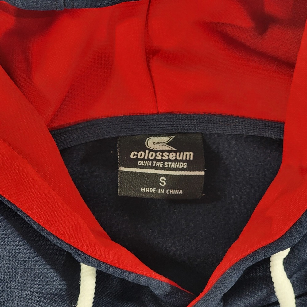 Ole Miss Rebels Hotty Toddy Mens Sz S Colosseum Pullover Pocket Hoodie EUC - Picture 5 of 7